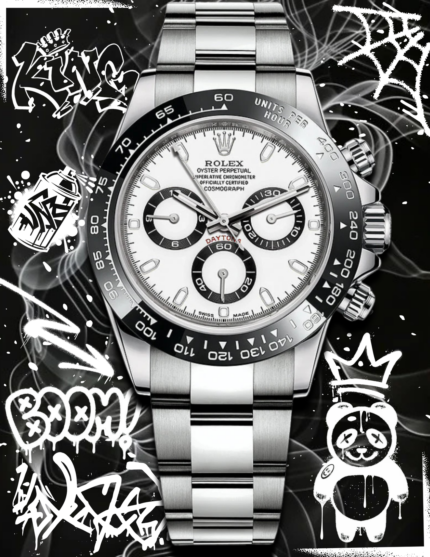 Rolex Daytona Panda Digital Wall Art
